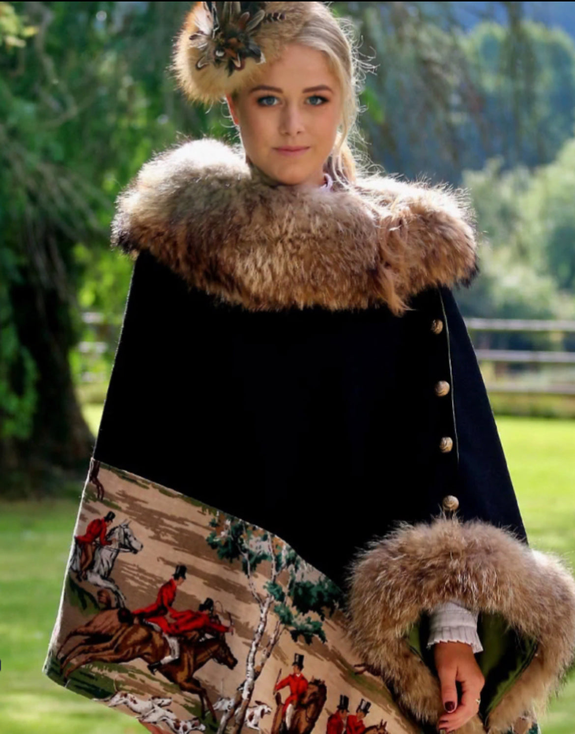 Ltd edition hunting cape and headpiece