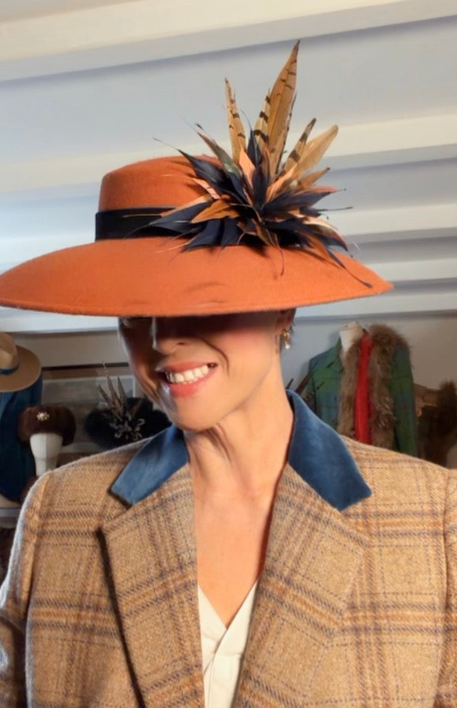 Hand blocked hat