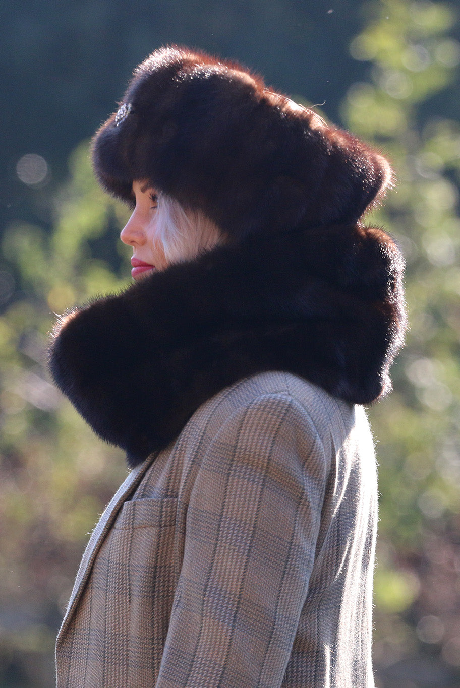 Reworked vintage mink fur Snood