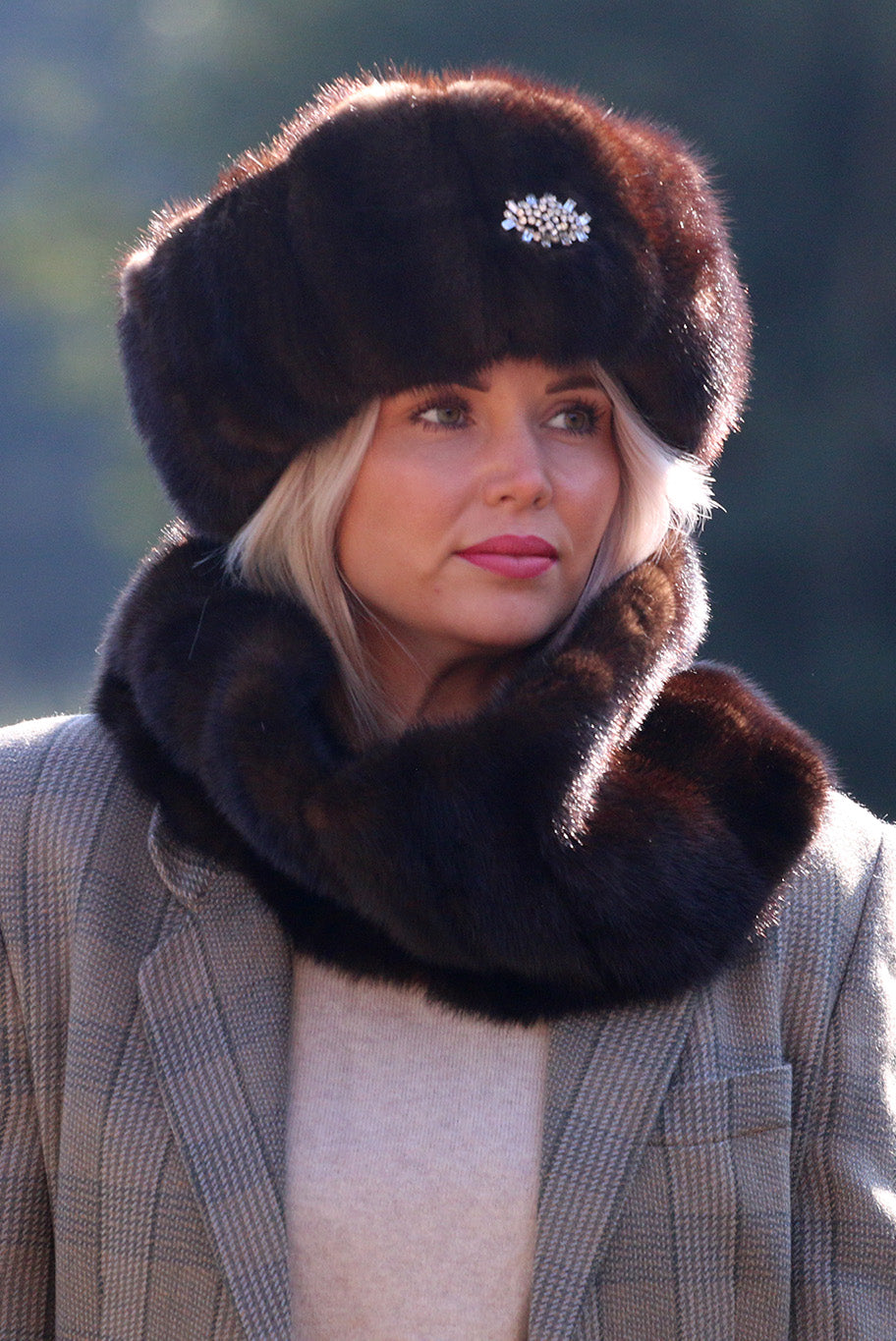 Reworked vintage mink fur Snood