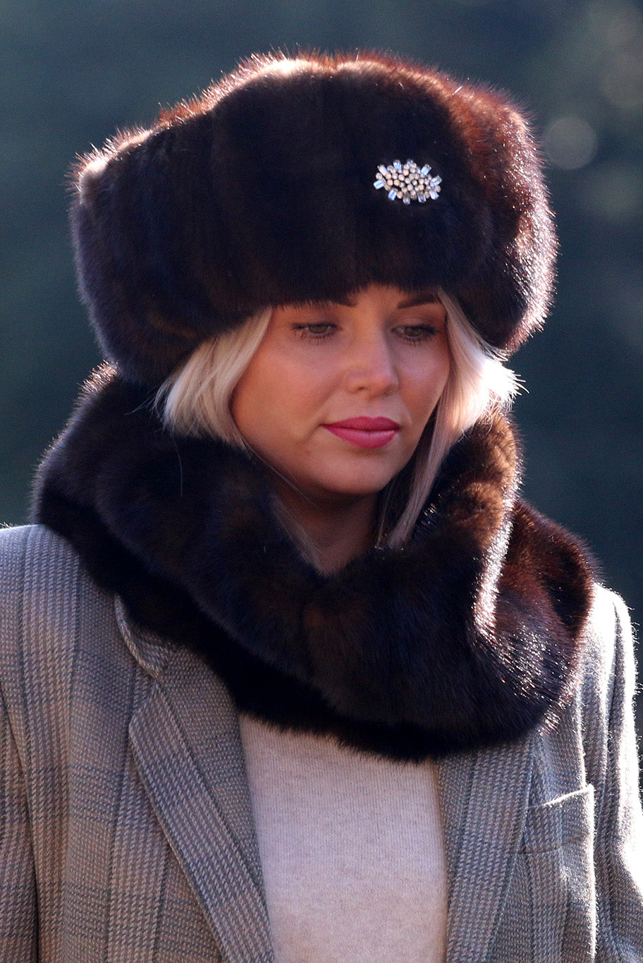 Reworked vintage mink fur Snood