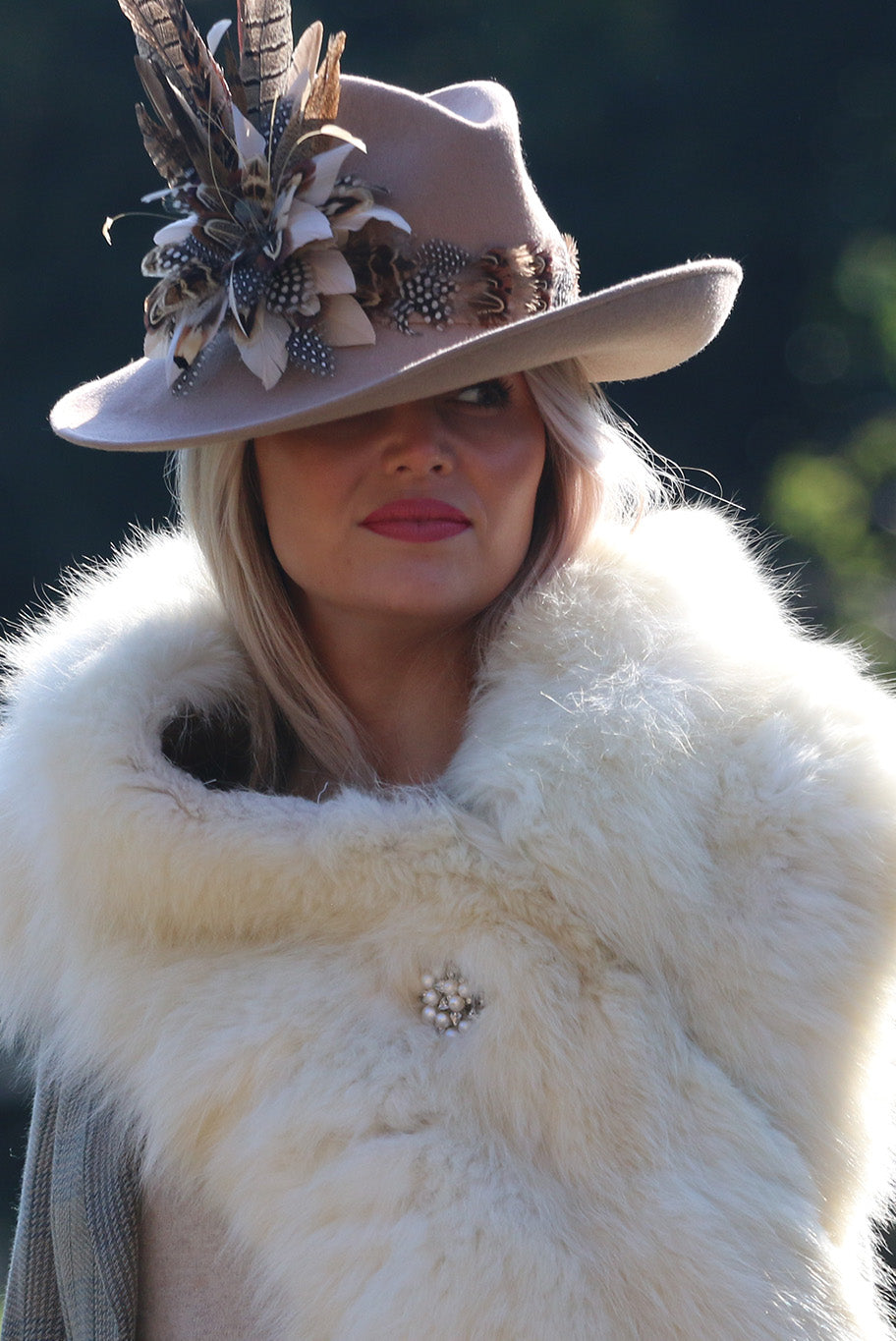 Vintage arctic fox fur wrap in XL