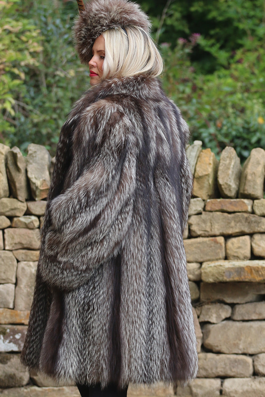 Vintage Vogue Silver Fox Fur coat