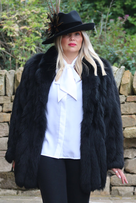 Vintage Saga blue fox fur coat