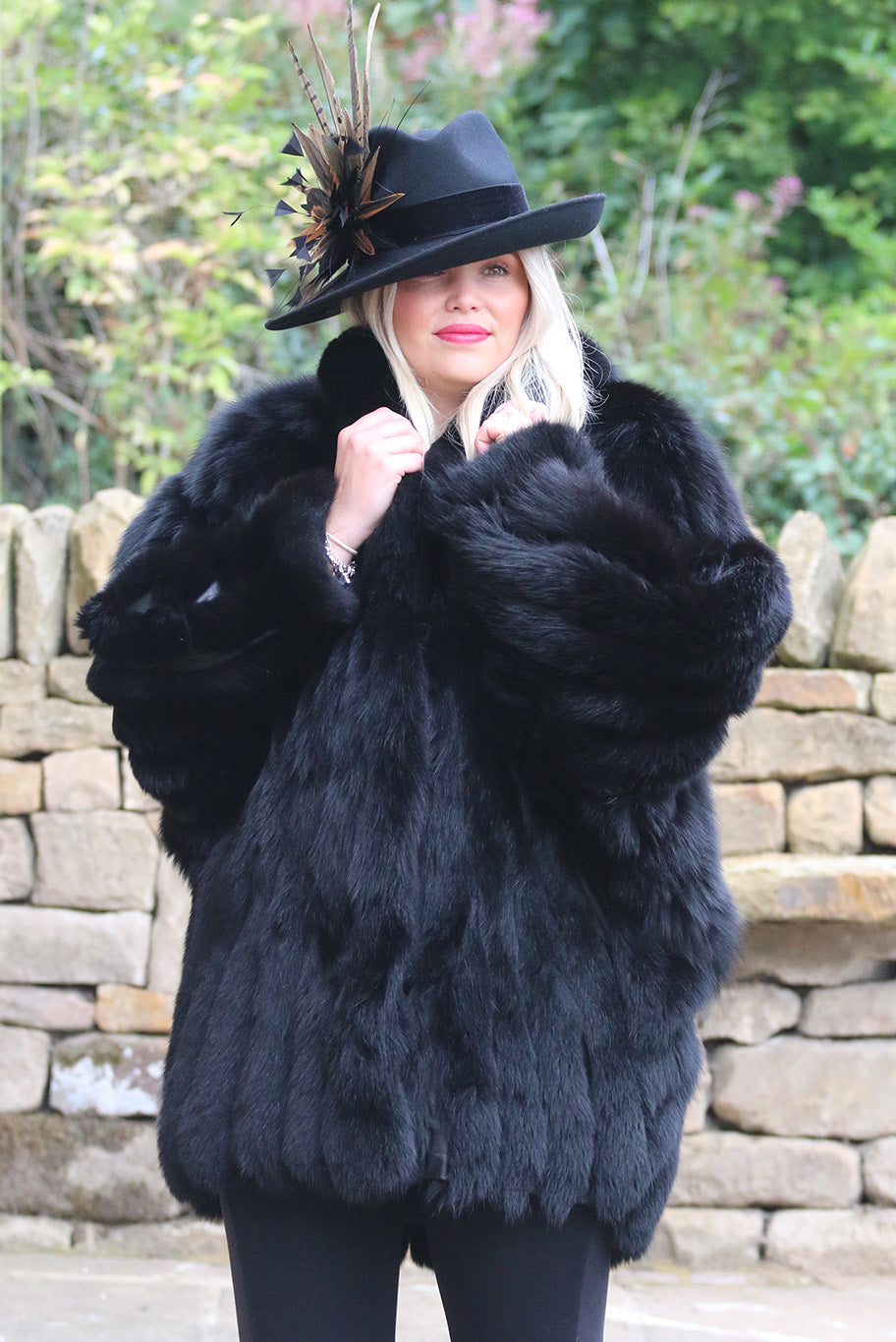 Vintage Saga blue fox fur coat
