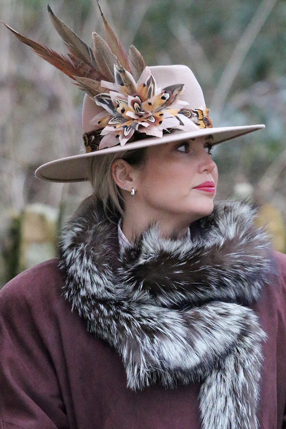 Italian Suede and Fox Fur Coat