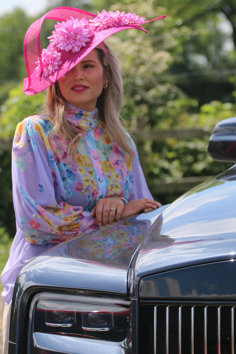 Summer Headpiece in Magenta Pink