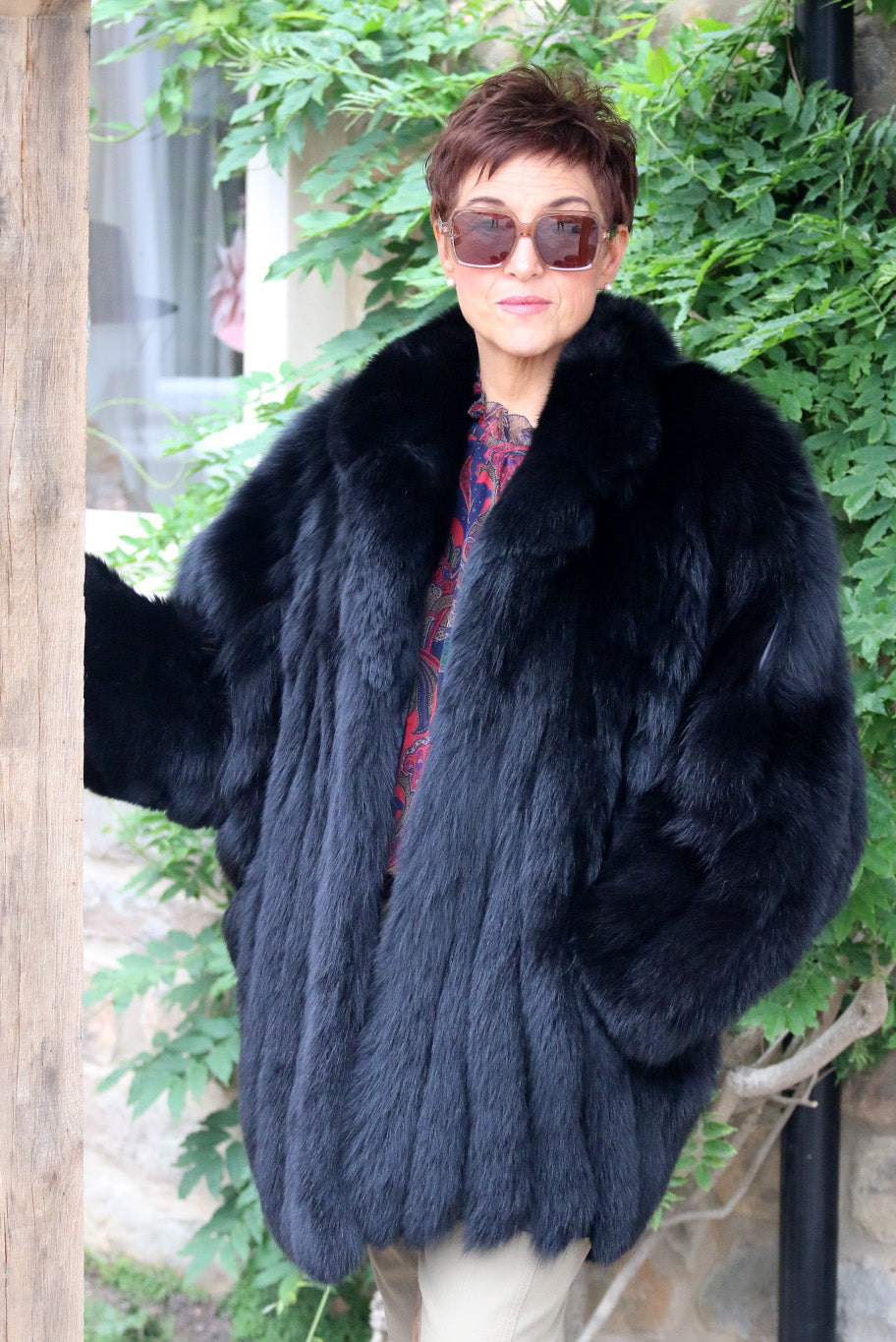 Vintage Saga blue fox fur coat