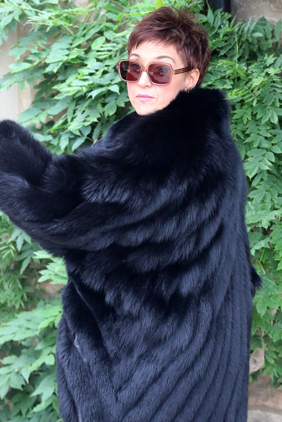Vintage Saga blue fox fur coat
