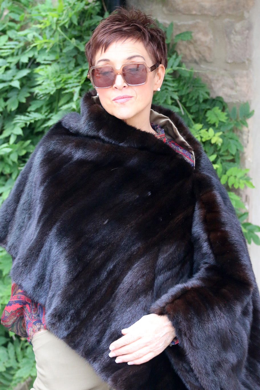 Vintage Mink poncho/cape