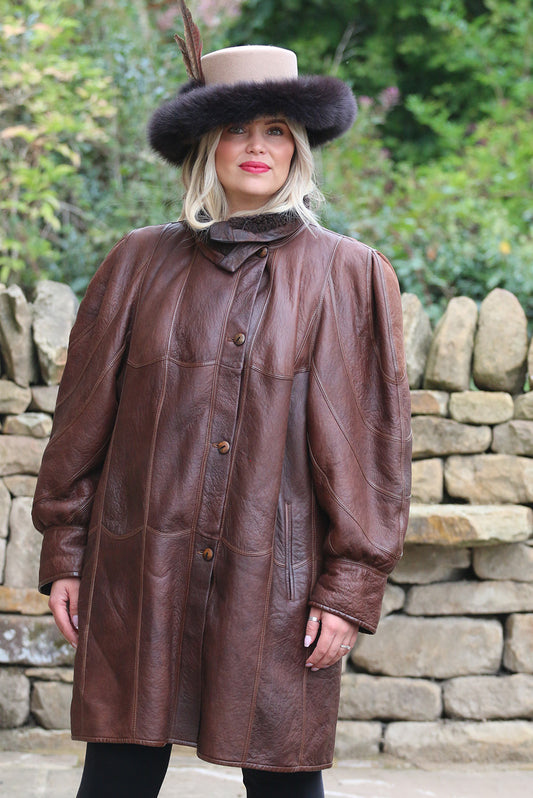 Vintage Lambskin Leather coat