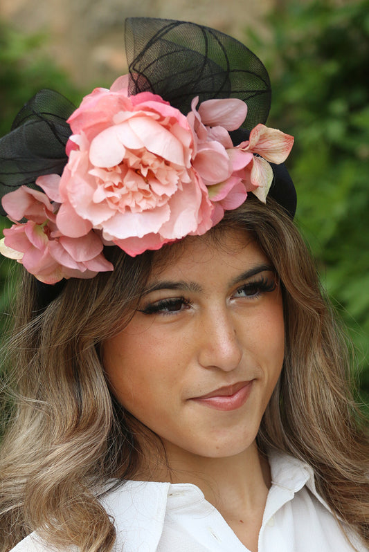 Black and Pink Fascinator