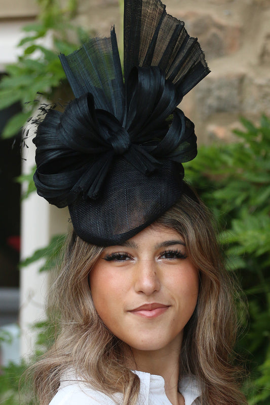 Black Pillbox style headpiece
