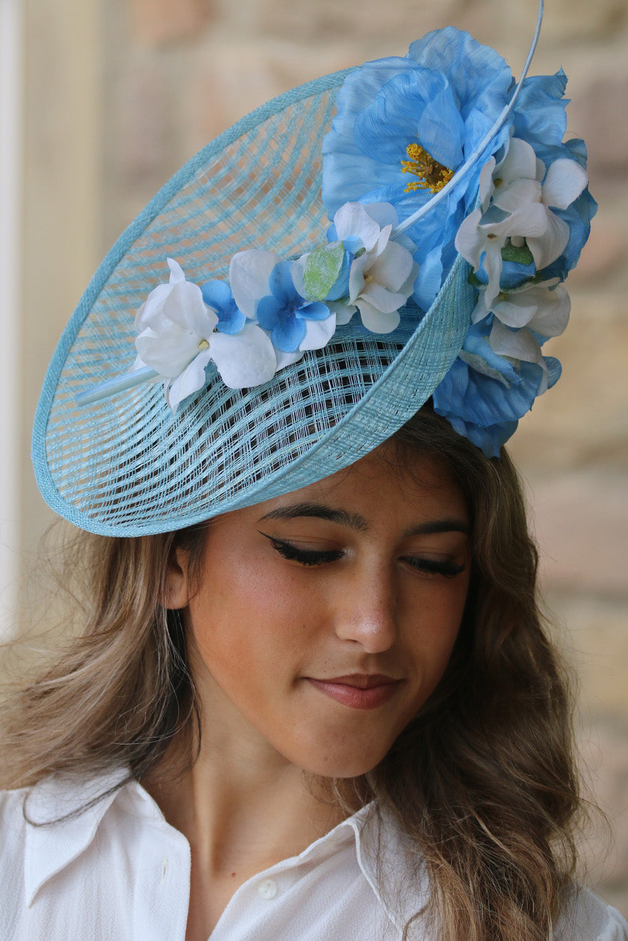 Cornflower blue headpiece