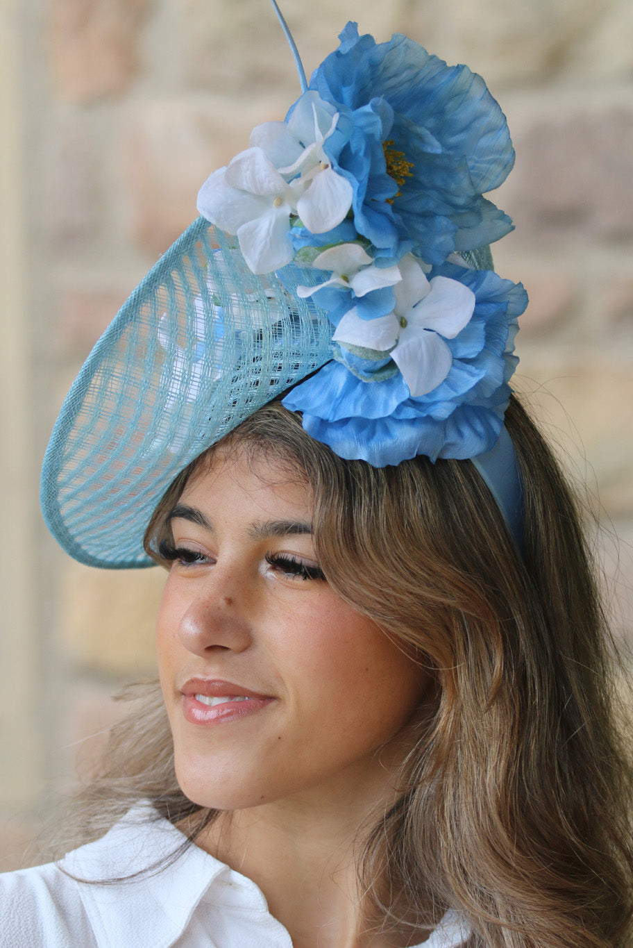 Cornflower blue headpiece