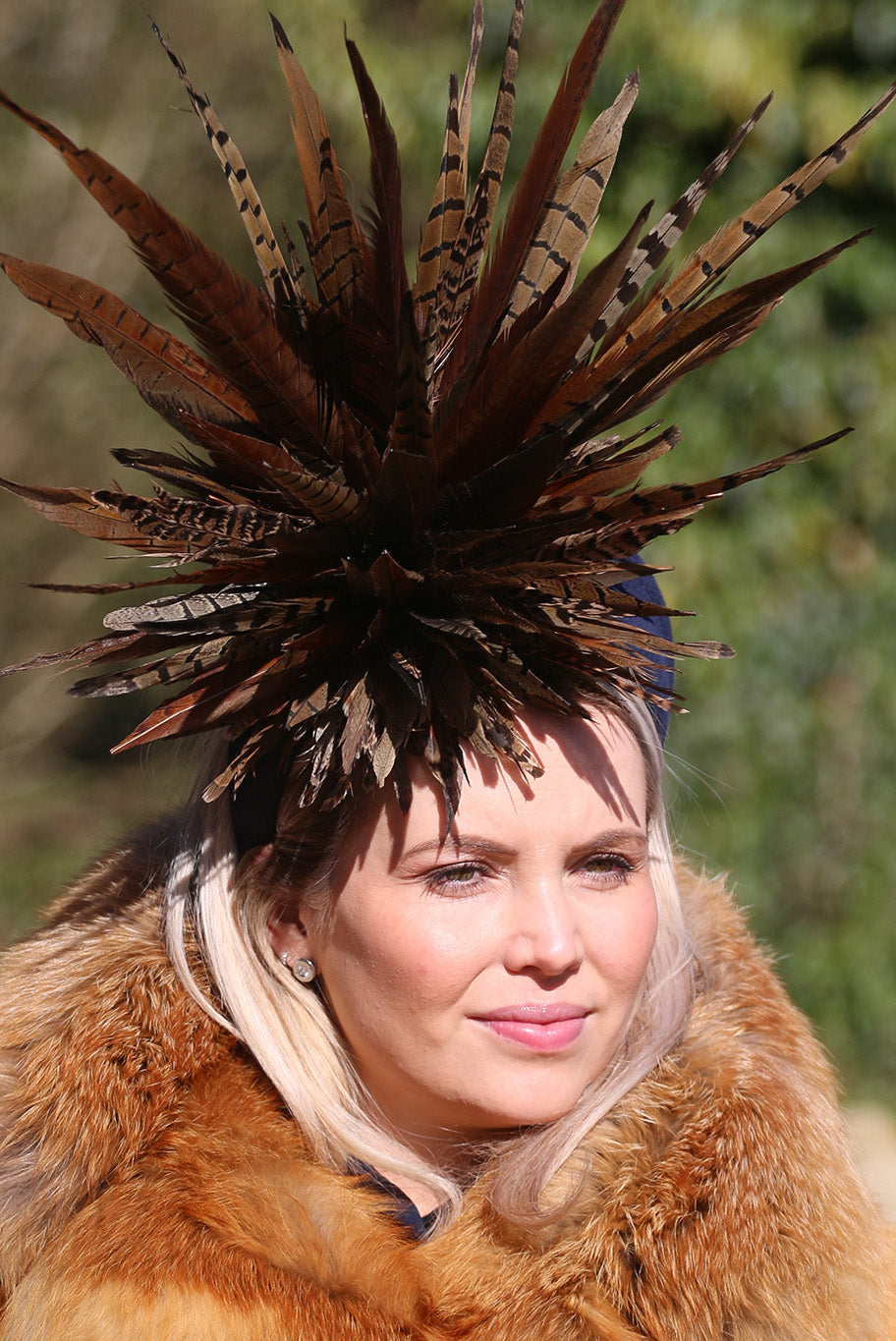 Game Feather Crown Fascinator