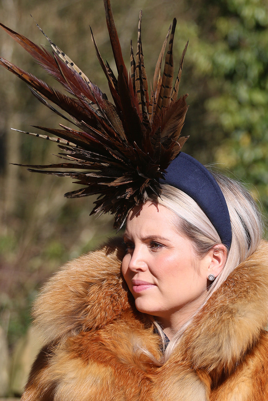 Game Feather Crown Fascinator