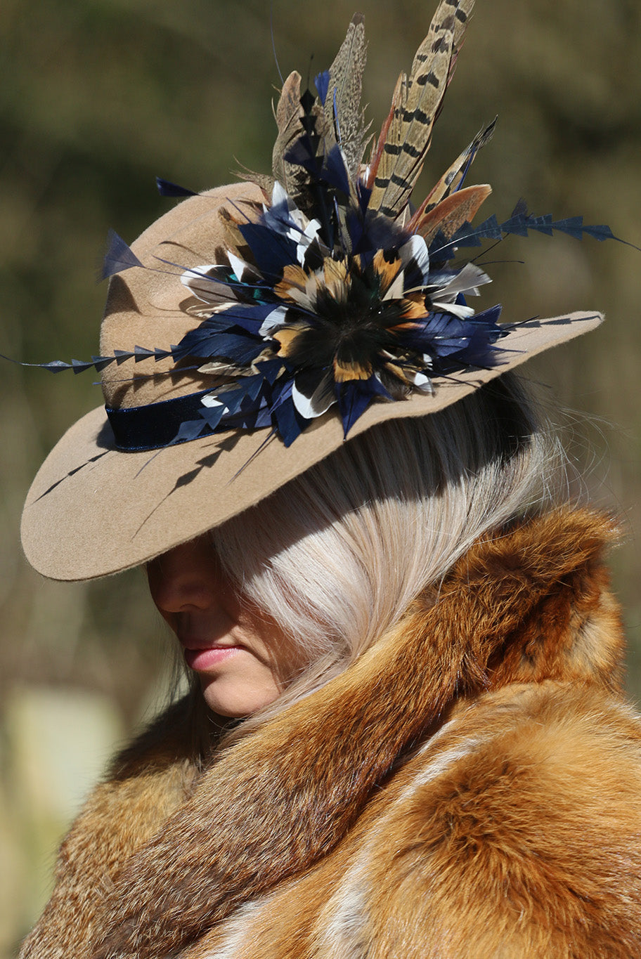 Fedora style hat in beige