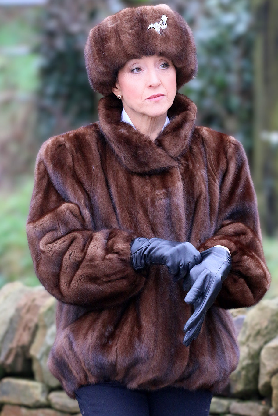 Vintage Mink Fur Bomber Jacket