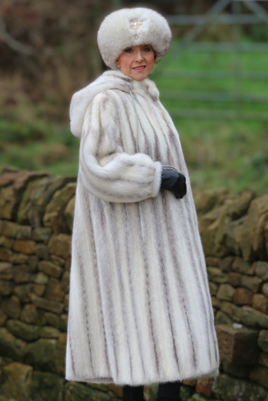 Vintage arctic fox fur hat