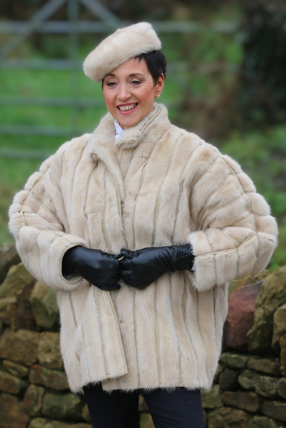 Vintage cream mink fur jacket