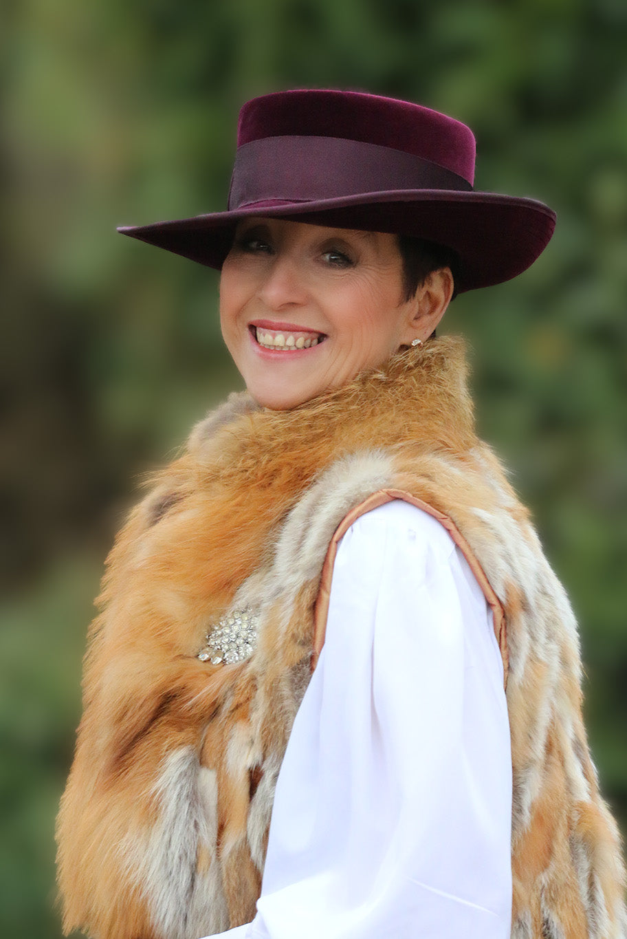 Vintage fox fur gilet