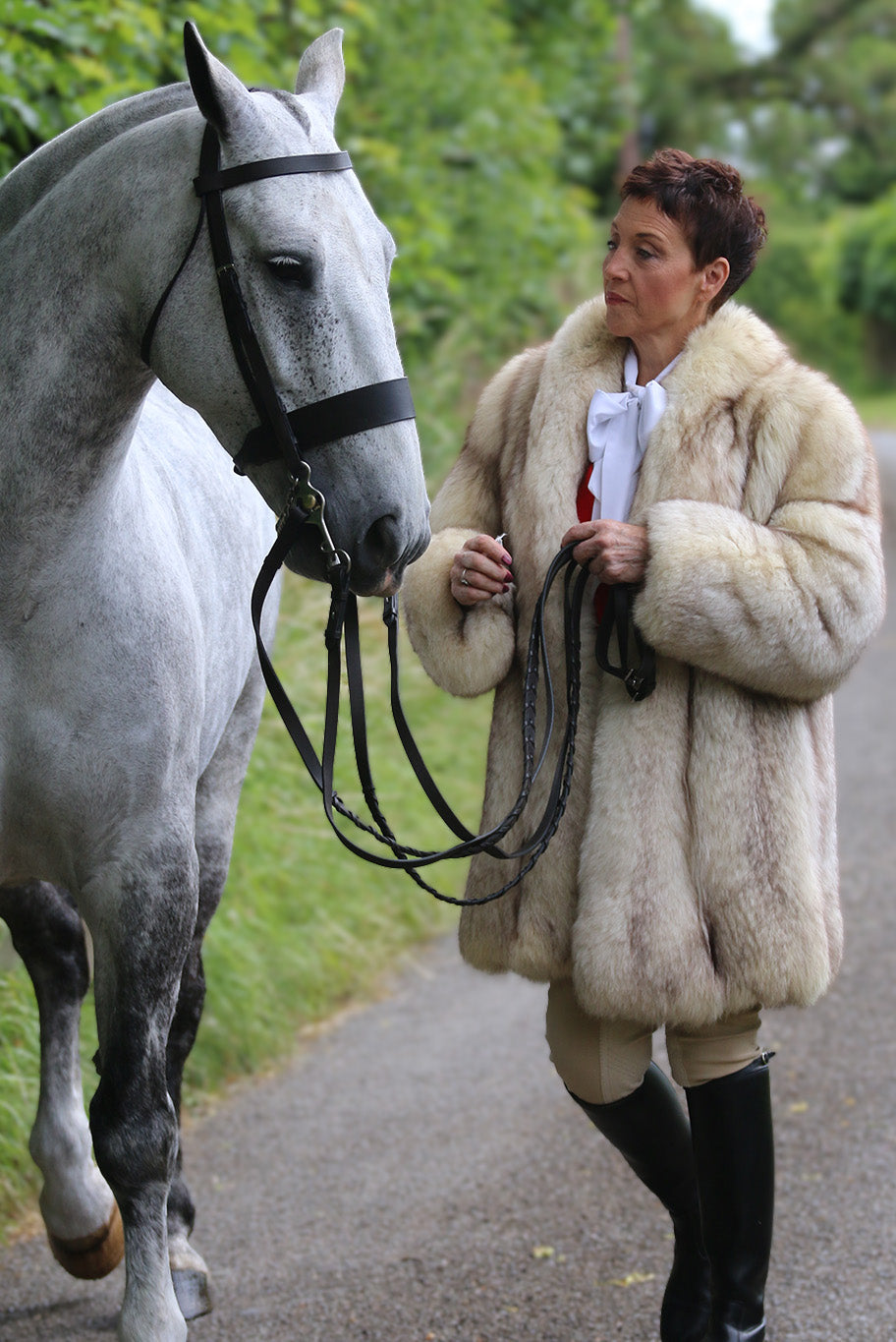 Vintage arctic fox fur coat