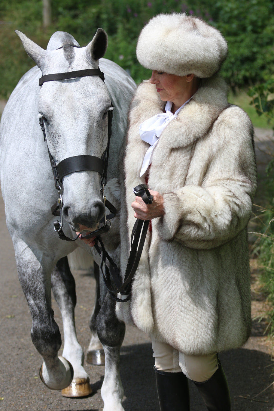 Vintage arctic fox fur coat