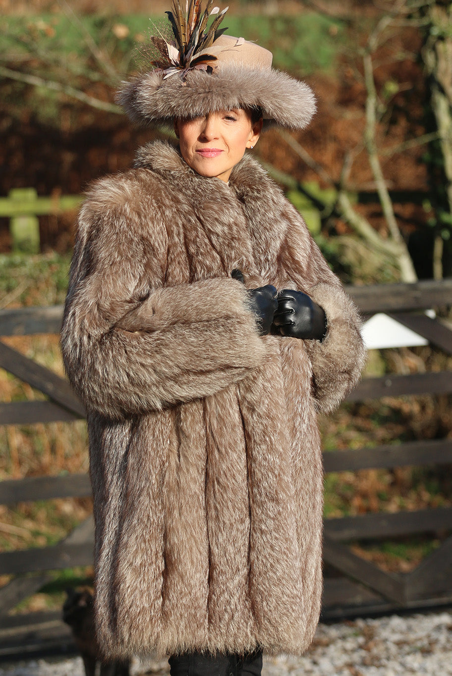 Vintage Crystal Fox Fur Coat