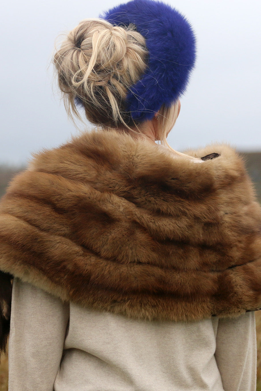 Vintage Russian sable fur wrap