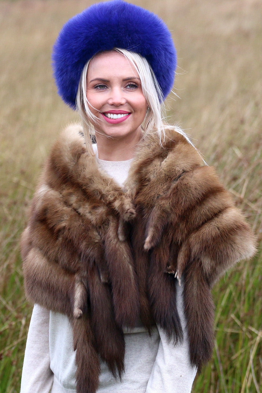 Vintage Russian sable fur wrap