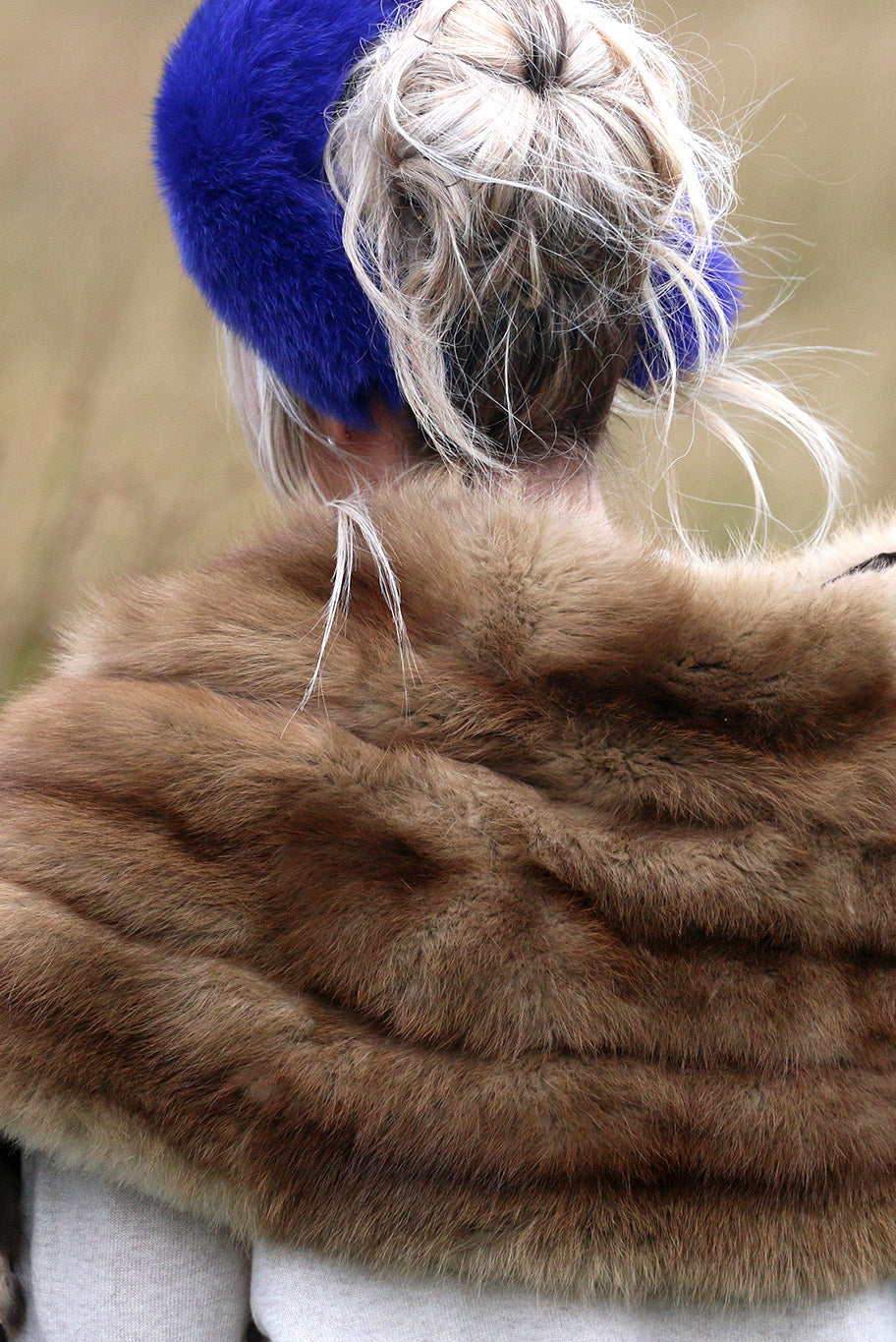 Vintage Russian sable fur wrap