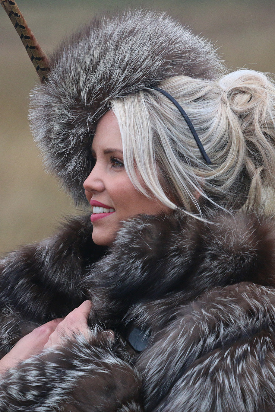 Vintage Silver Fox Fascinator