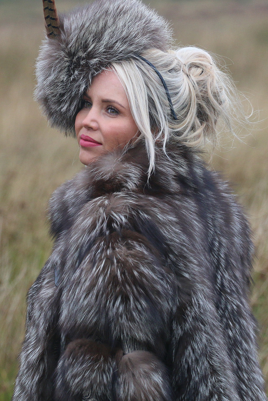 Vintage Silver Fox Fascinator