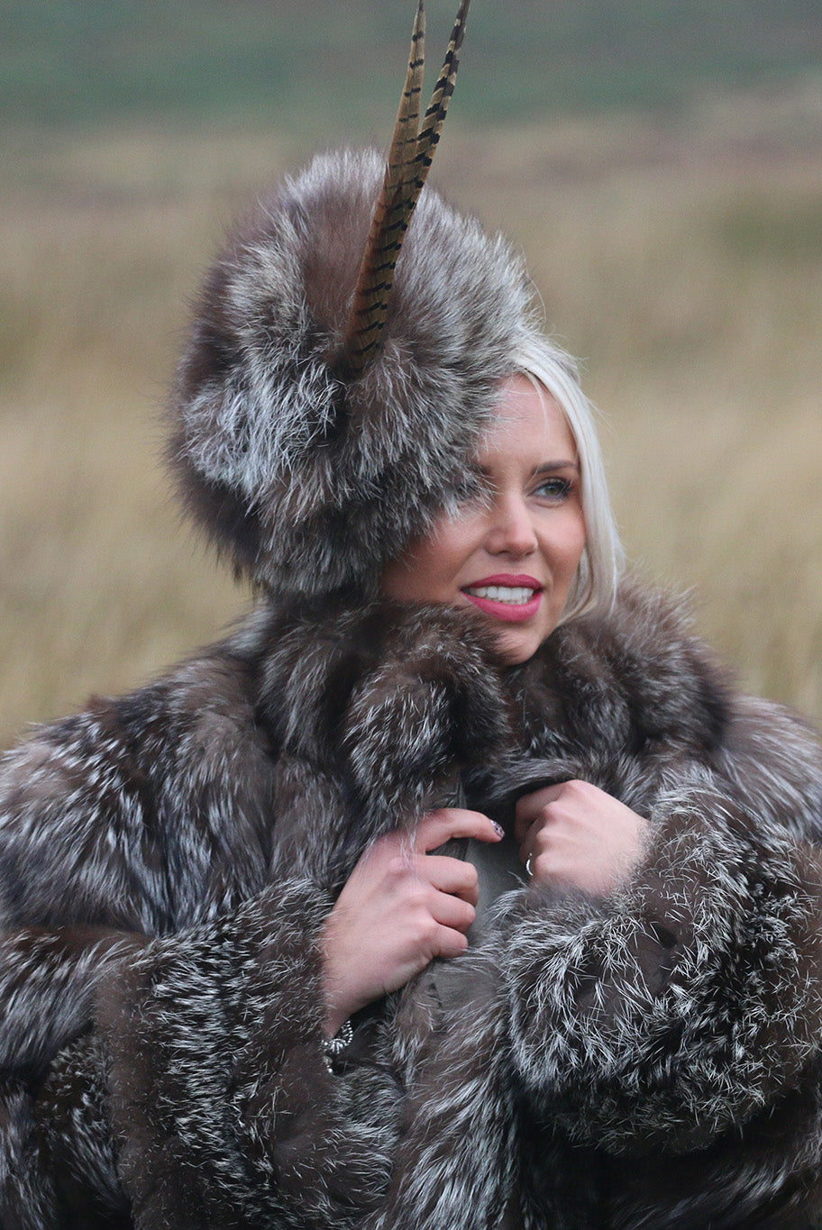 Vintage Silver Fox Fascinator