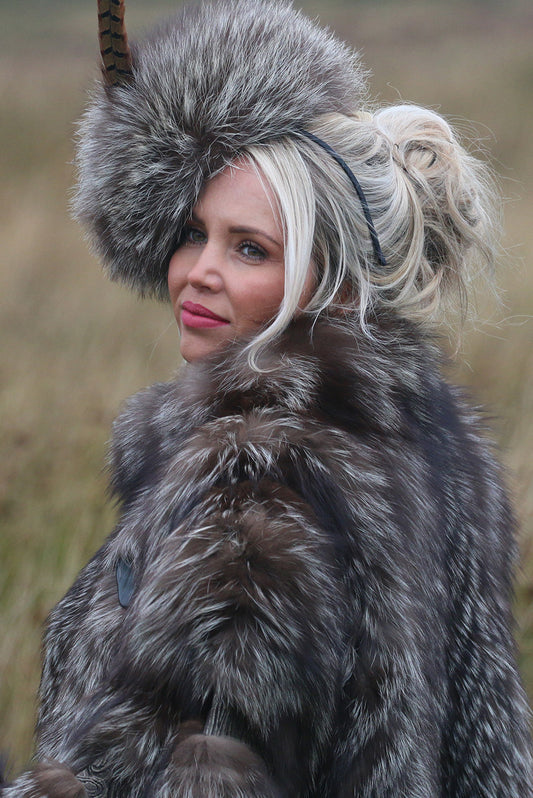 Vintage Silver Fox Fascinator