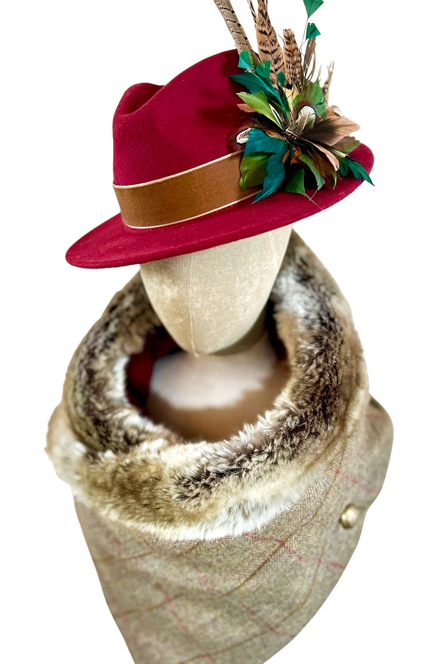 Cheltenham Cowl Neckpiece & Wool Fedora combination