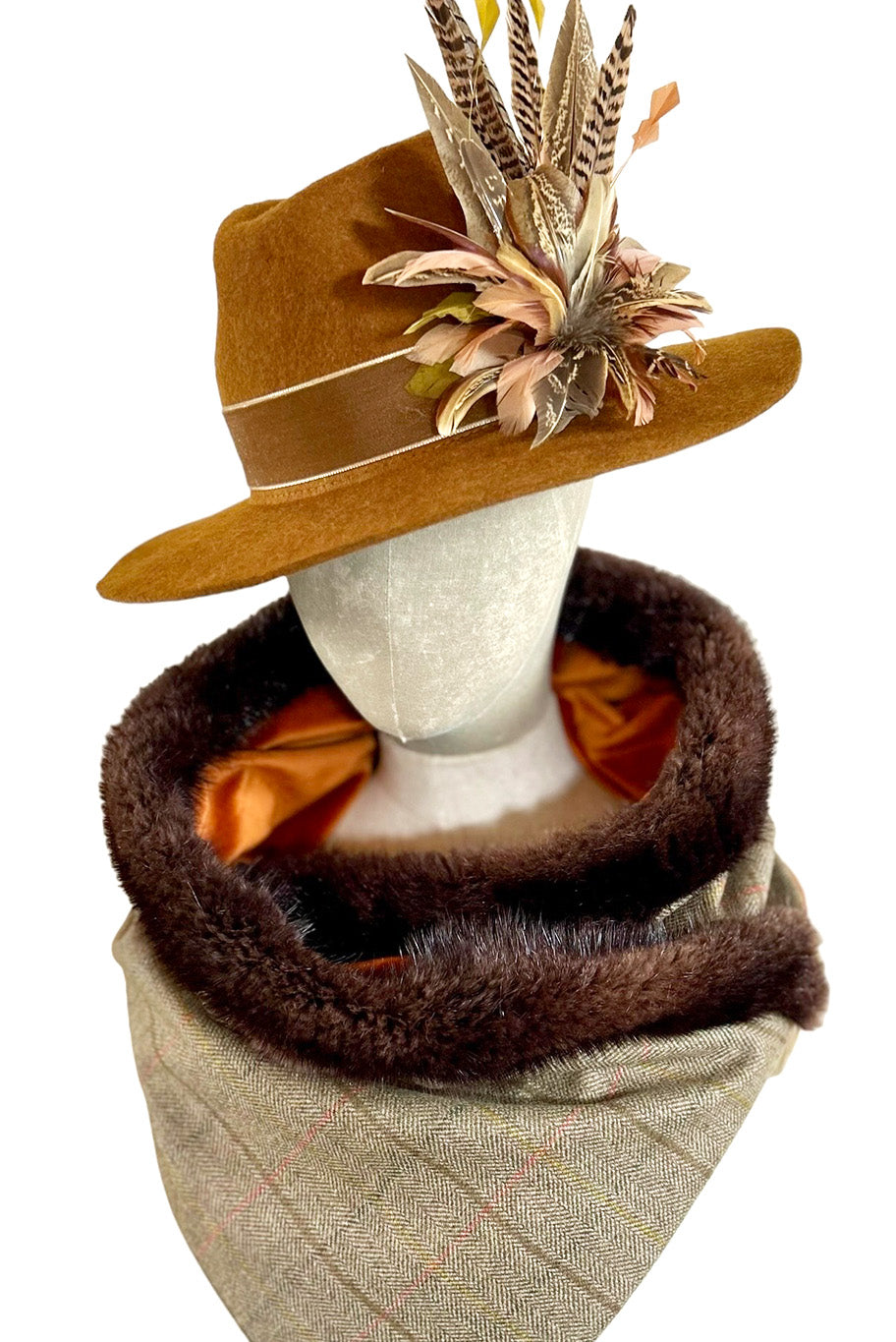 Cheltenham Cowl Neckpiece & Wool Fedora combination
