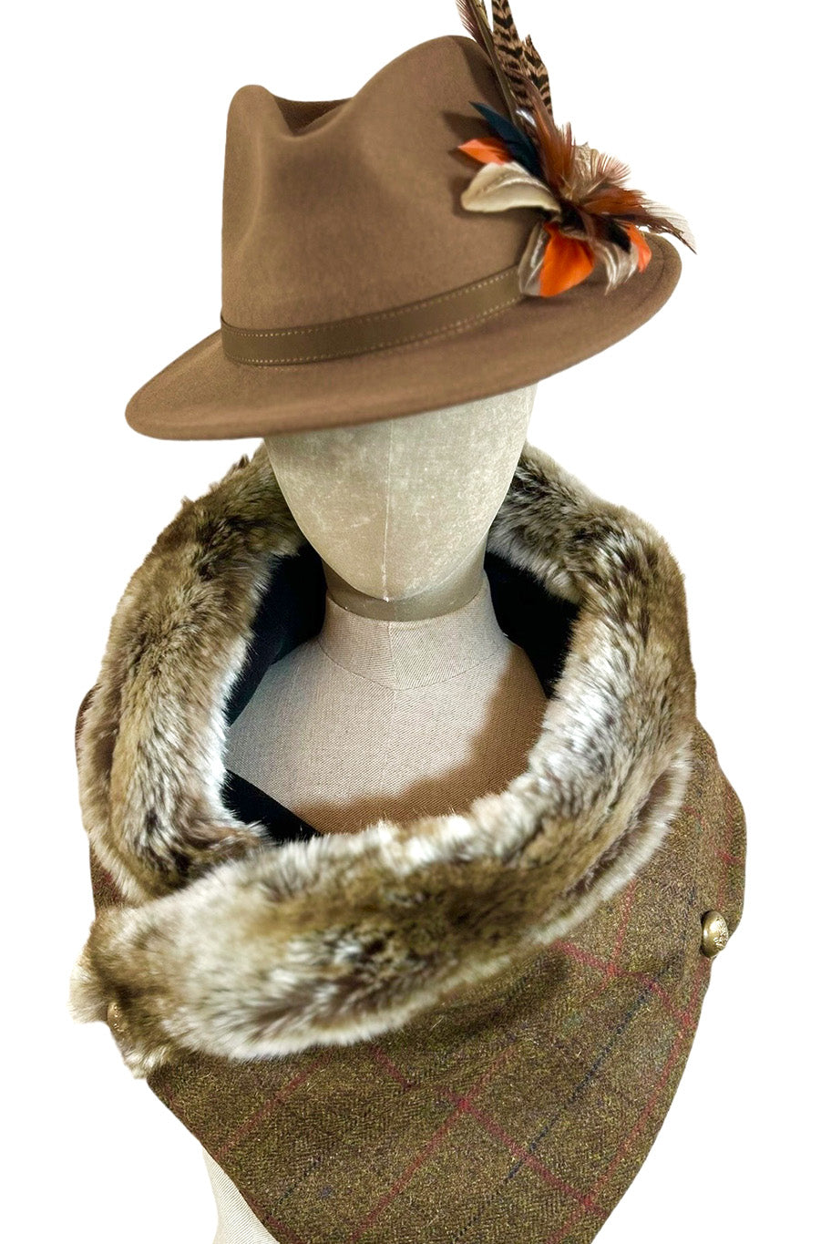 Cheltenham Cowl Neckpiece & Wool Fedora combination