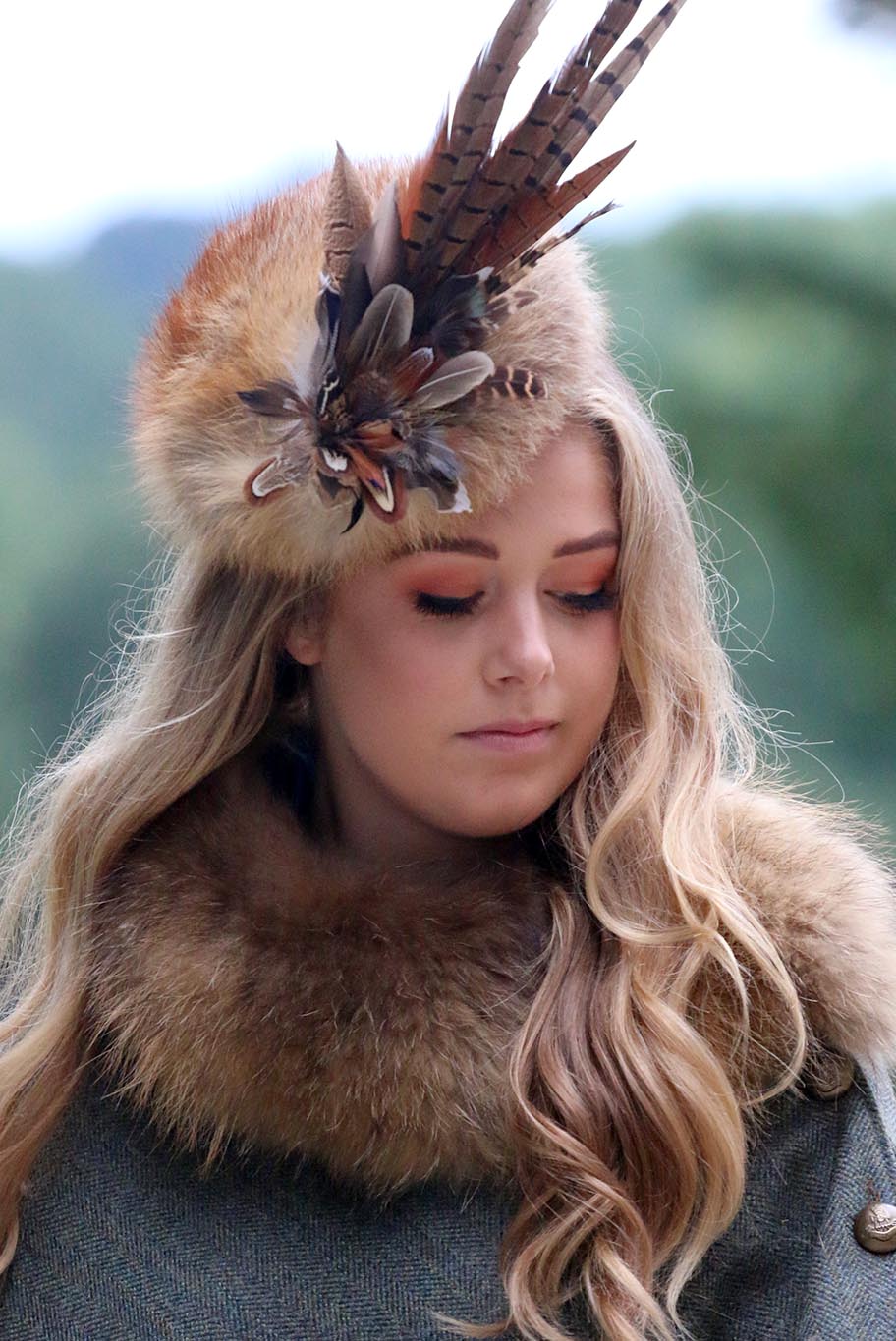 Vintage fur fascinator