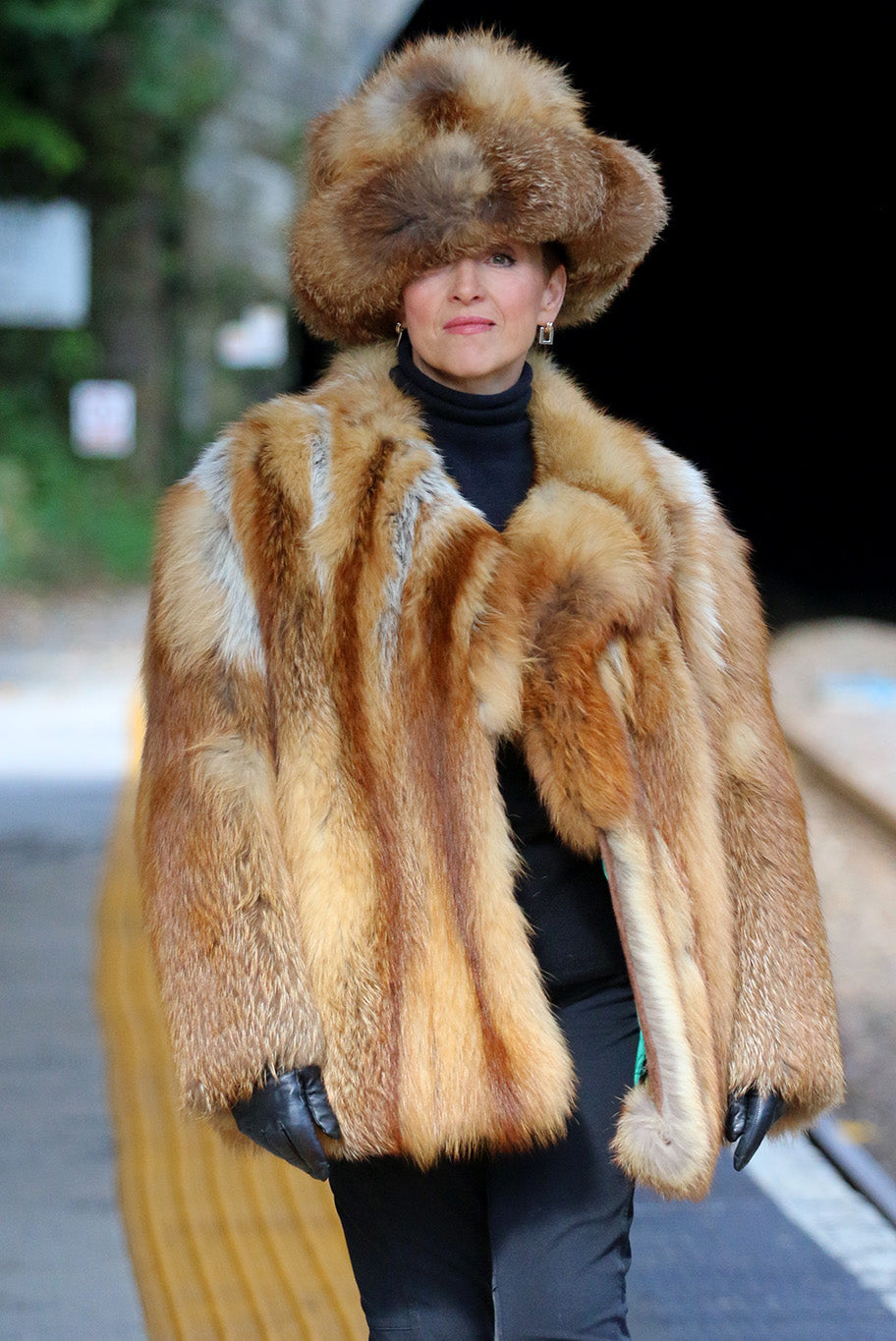 Vintage fox fur jacket