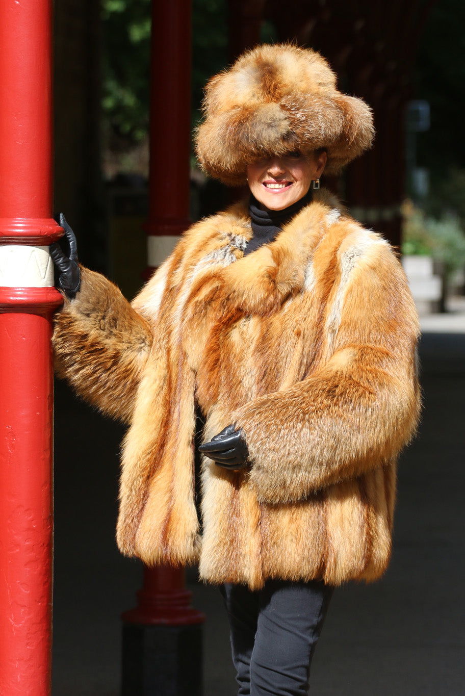 Vintage fox fur jacket