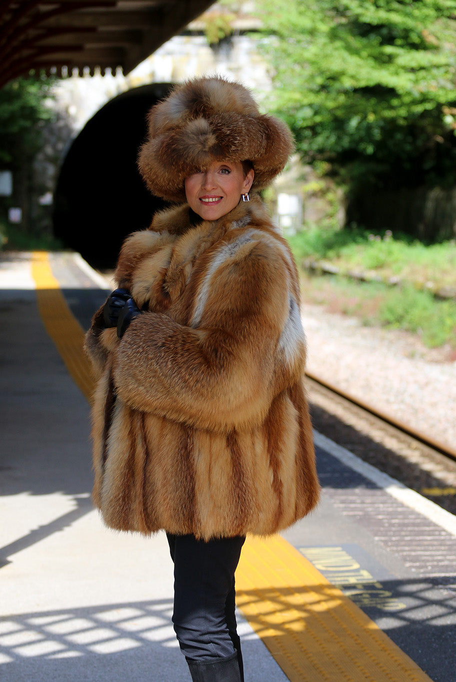 Vintage fox fur jacket
