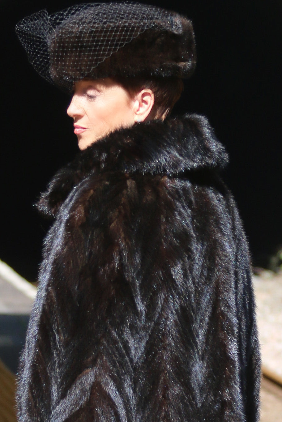 Vintage mink fur hat