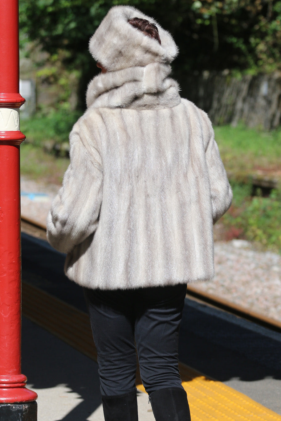 Vintage sapphire mink jacket