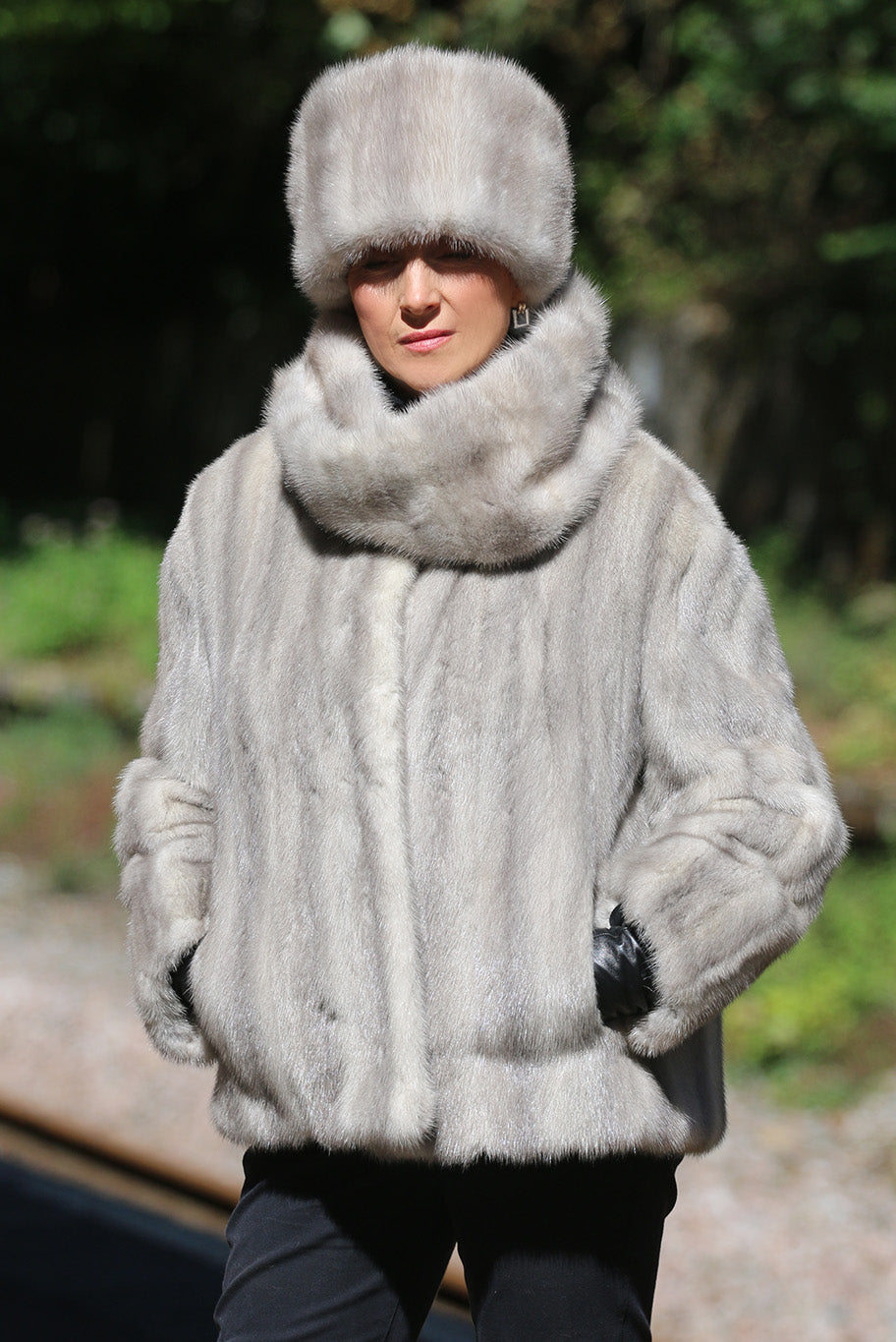 Vintage sapphire mink jacket