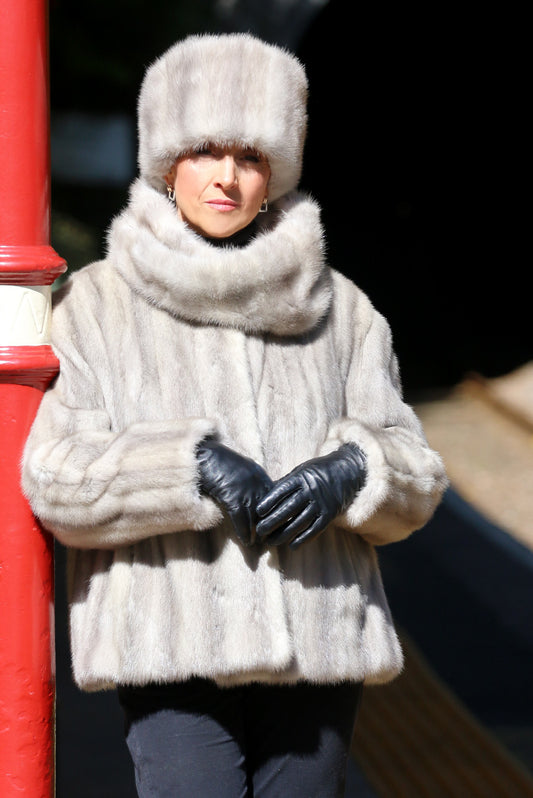 Vintage sapphire mink jacket