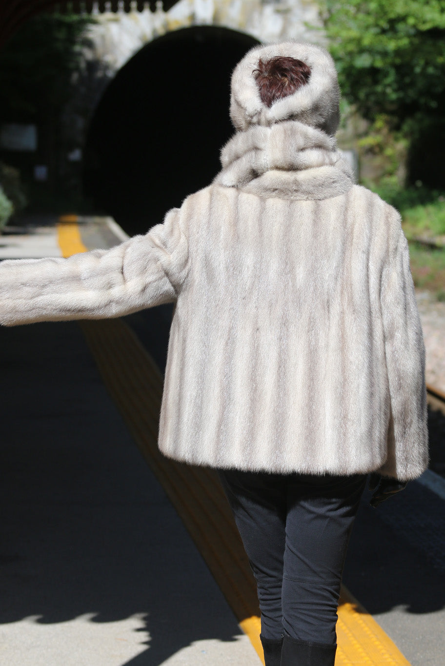 Vintage sapphire mink jacket