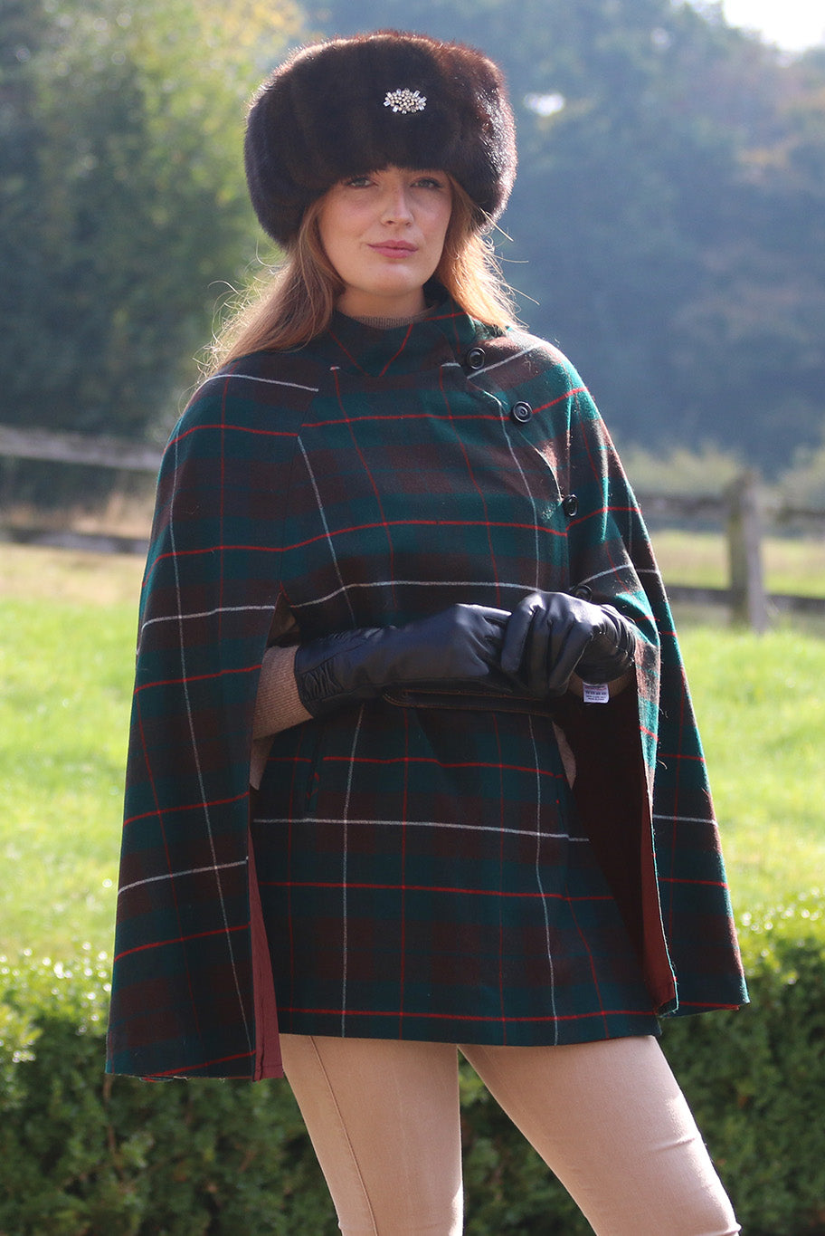 Vintage Scottish Cape with leather belt accessory