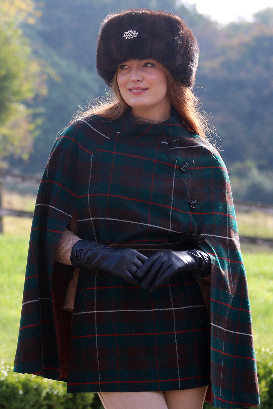 Vintage Scottish Cape with leather belt accessory